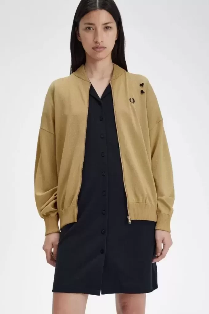 Metalik Örme Bomber Kadın Ceketleri 1964