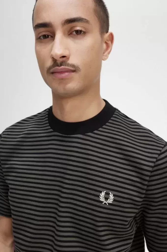 İnce Çizgili Ağır Siklet Erkek Tişörtü
