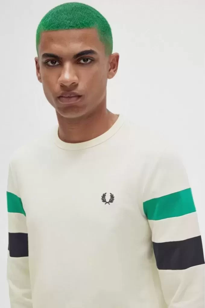 Panelli Kollu Uzun Kollu Erkek Tişörtü