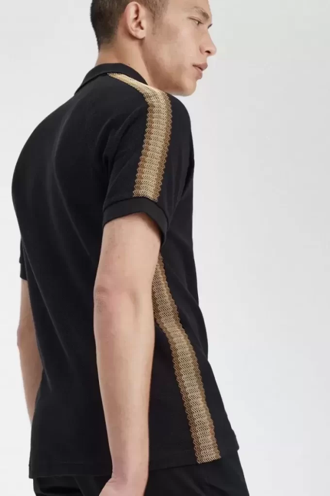 Petek Bantlı Erkek Polo Tişörtü