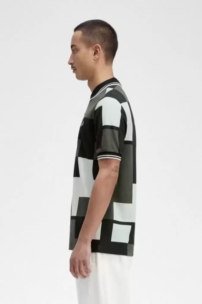 Piksel Baskılı Erkek Gömleği