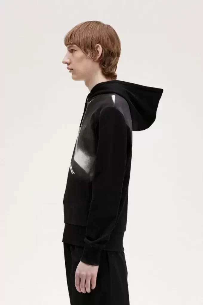 Rave Grafik Kapüşonlu Erkek Sweatshirtleri