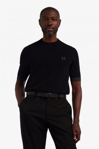 Uzay Boyası Kenarlı Örme Tişörtler