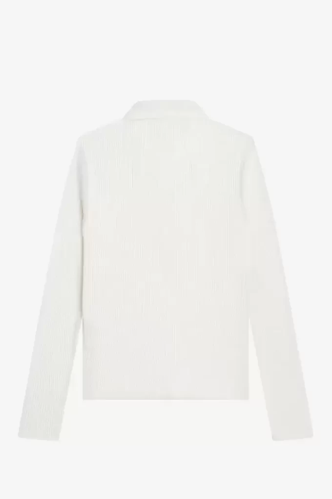 Uzun Kollu Ribanalı Kadın Polo Tişörtü