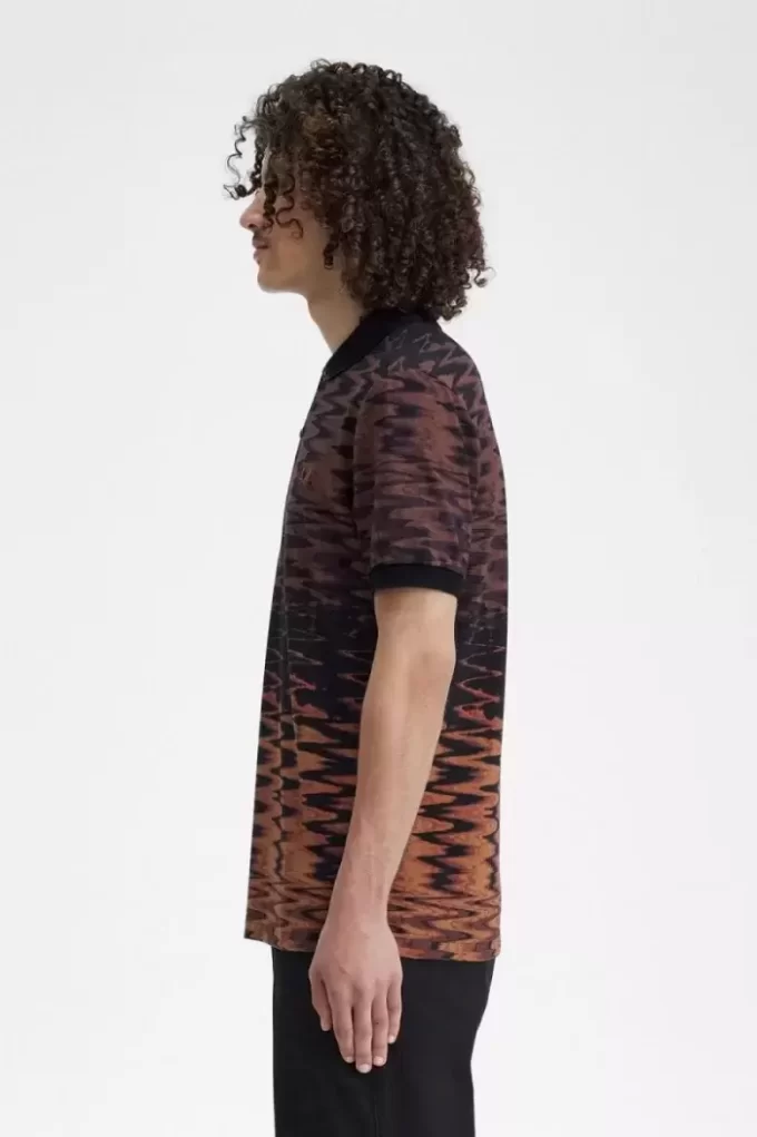 Wave Graphic Erkek Polo Tişörtü