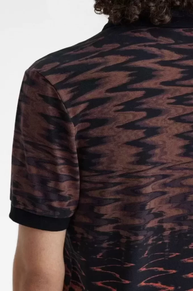 Wave Graphic Erkek Polo Tişörtü