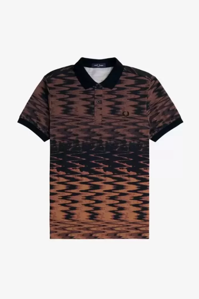 Wave Graphic Erkek Polo Tişörtü