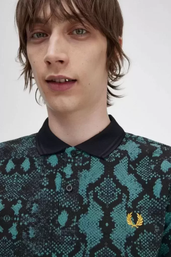 Yılan Desenli Erkek Gömleği