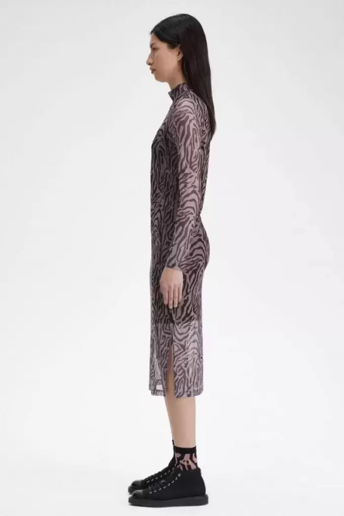 Zebra Desenli File Kadın Elbisesi Zebra Desenli File Kadın Elbisesi