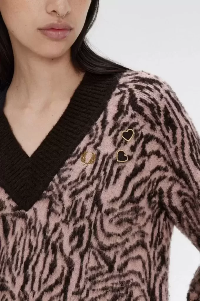 Zebra Örgü Kadın Elbisesi