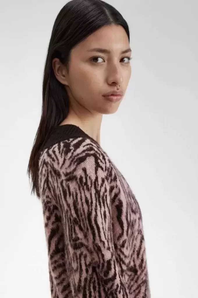 Zebra Örgü Kadın Elbisesi
