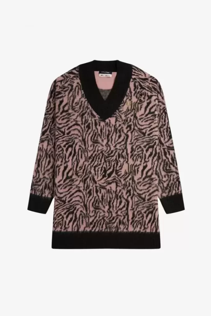 Zebra Örgü Kadın Elbisesi